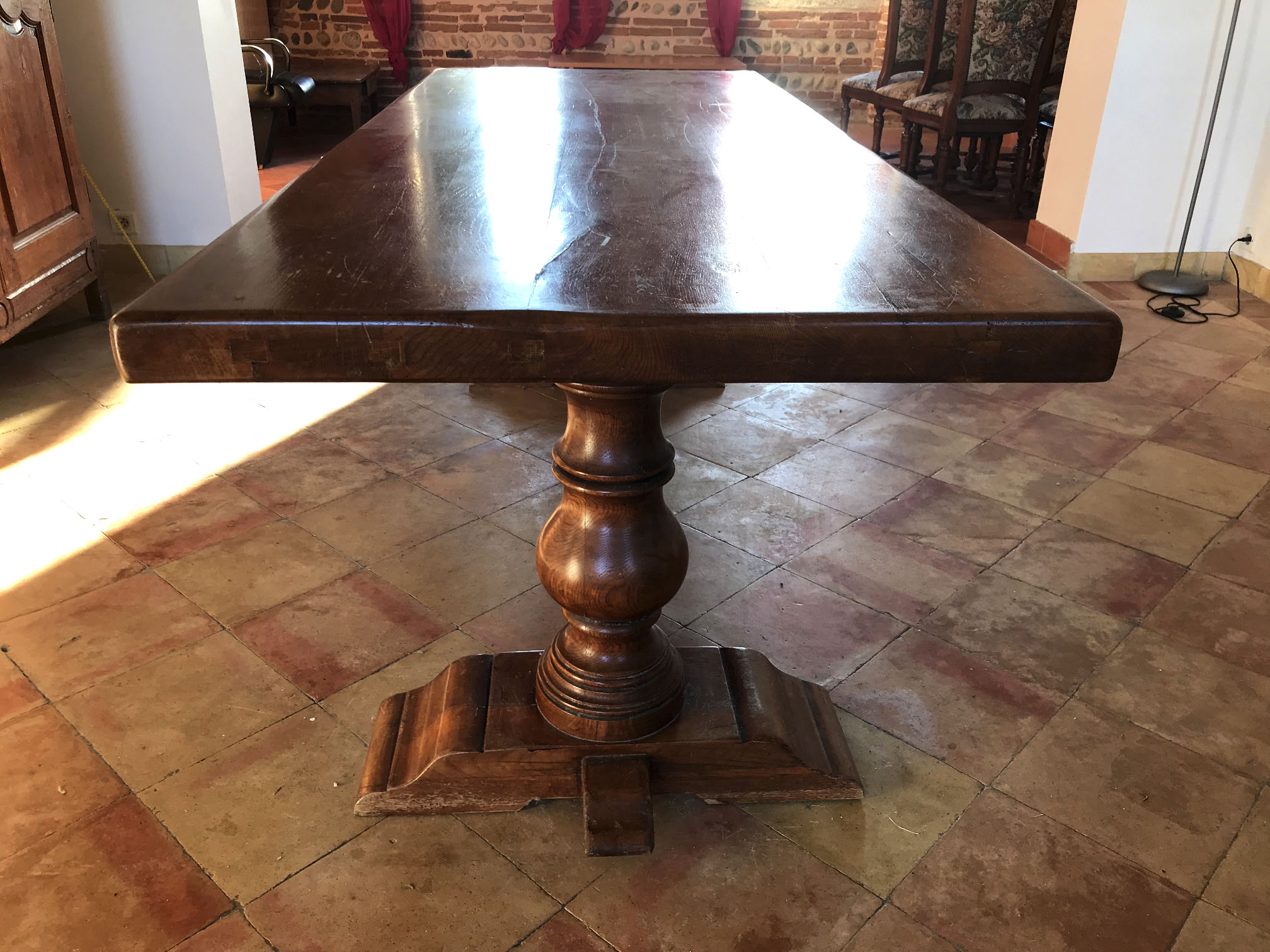 Massive oak monastery table