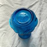 Italian vase in blue glass around the 1970s dimension: H-25cm- D-10cm-