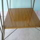 Tablette d'appoint en formica, 2 étagères, métal doré - Années 60