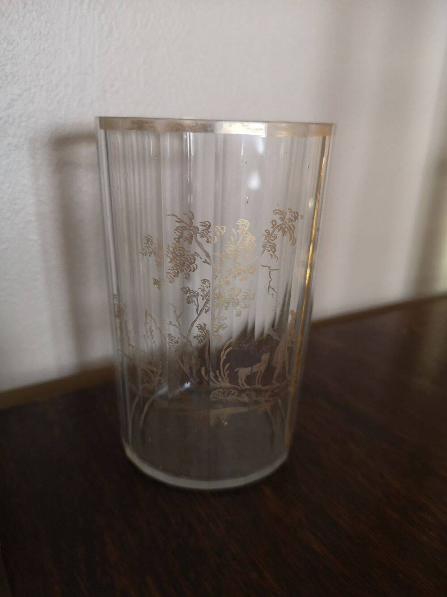 High crystal and gilding glass - Late 18th century early 19th