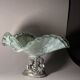 Centrepiece bowl LA MERIDIANA in blown glass on a silver pedestal.