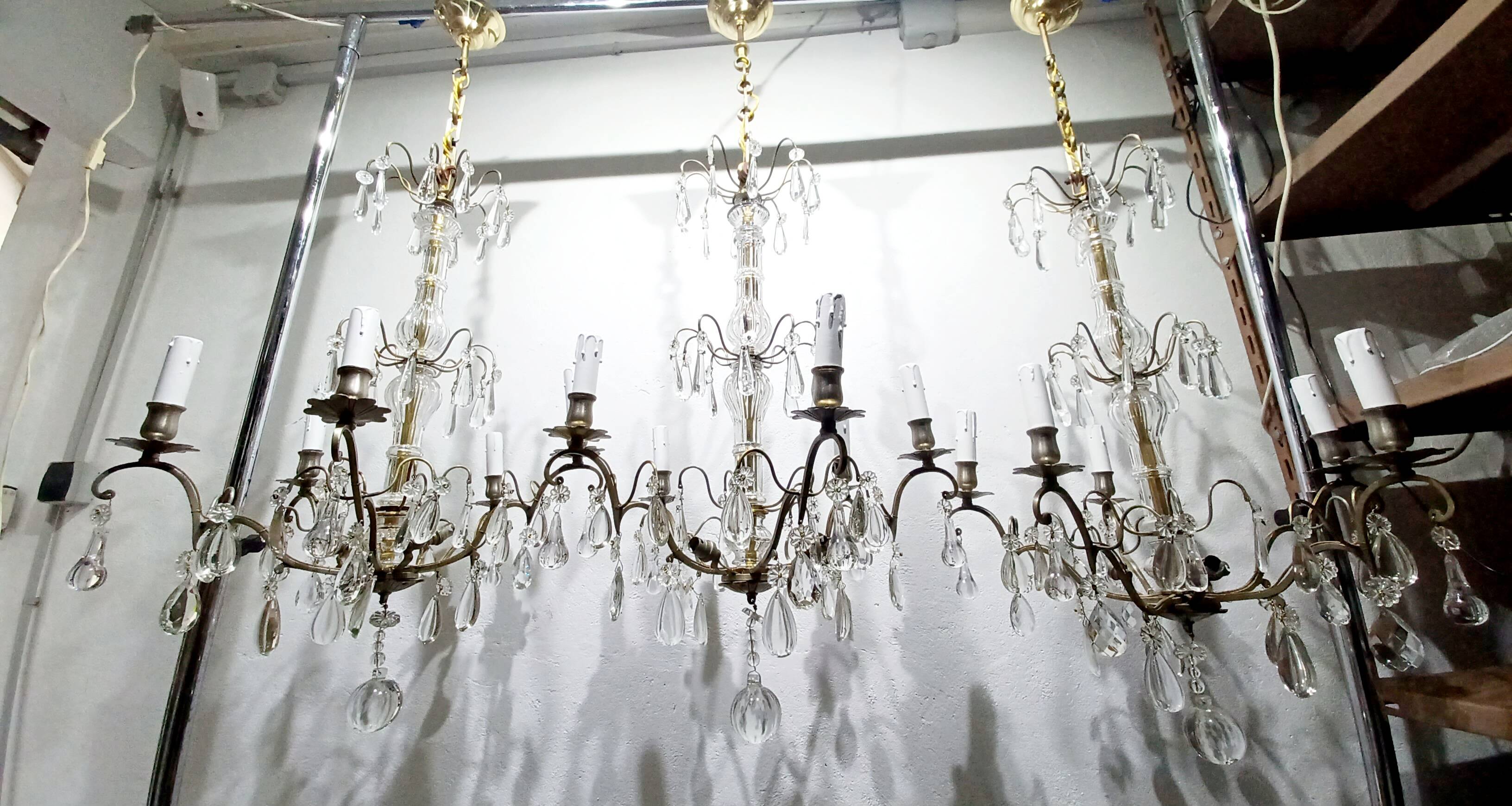 5-light crystal chandelier