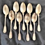 9 antique forks and 9 spoons grade 84 with classic décor