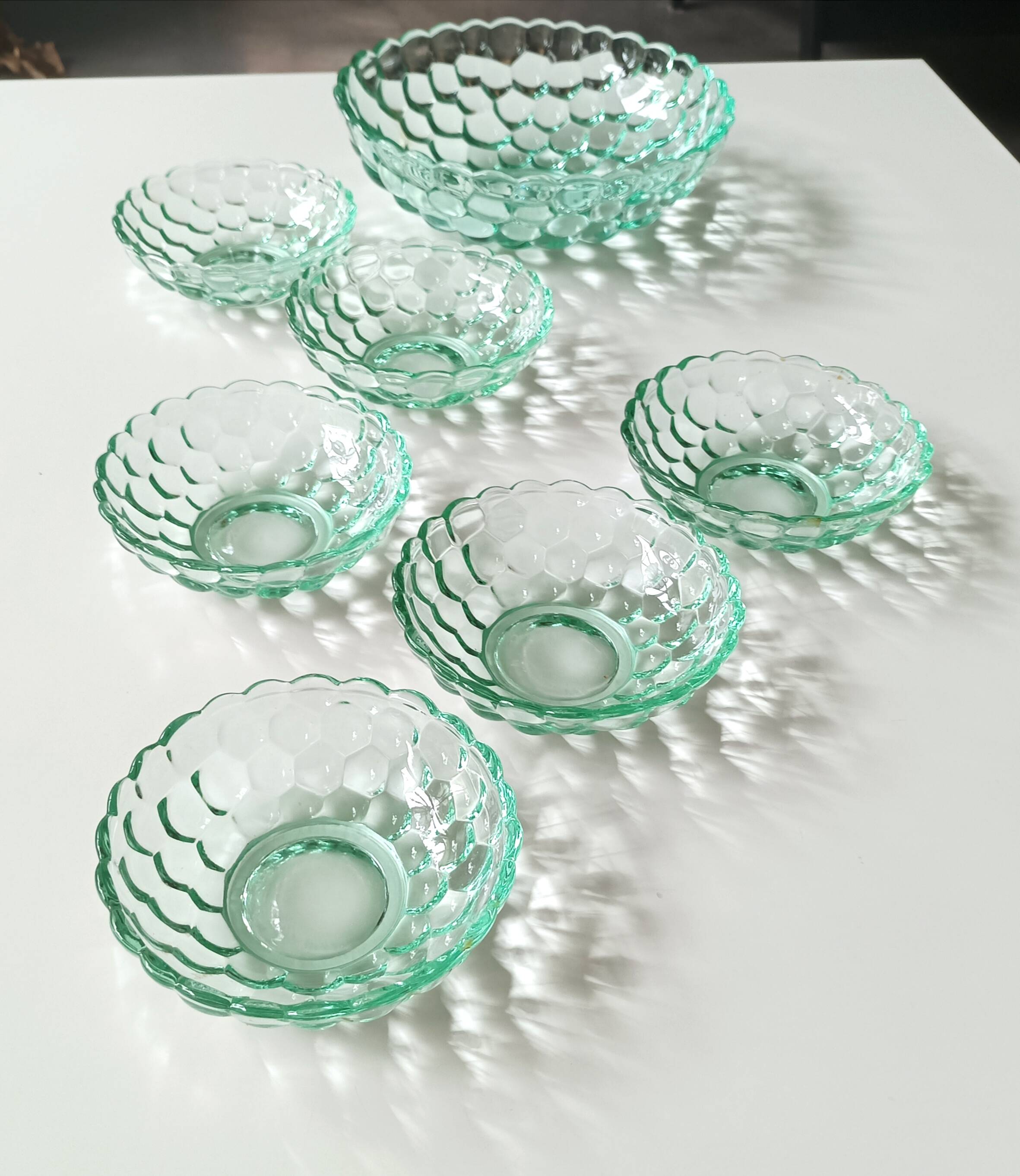 Dessert set signed P. d'Avesn 7 pieces