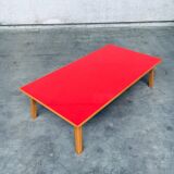 Mid-Century Red Coffee Table, Belgium, 1950s