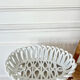 Woven ceramic fruit bowl