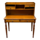 Vintage solid wood desk with removable secretary in colonial style from the 1960s.
