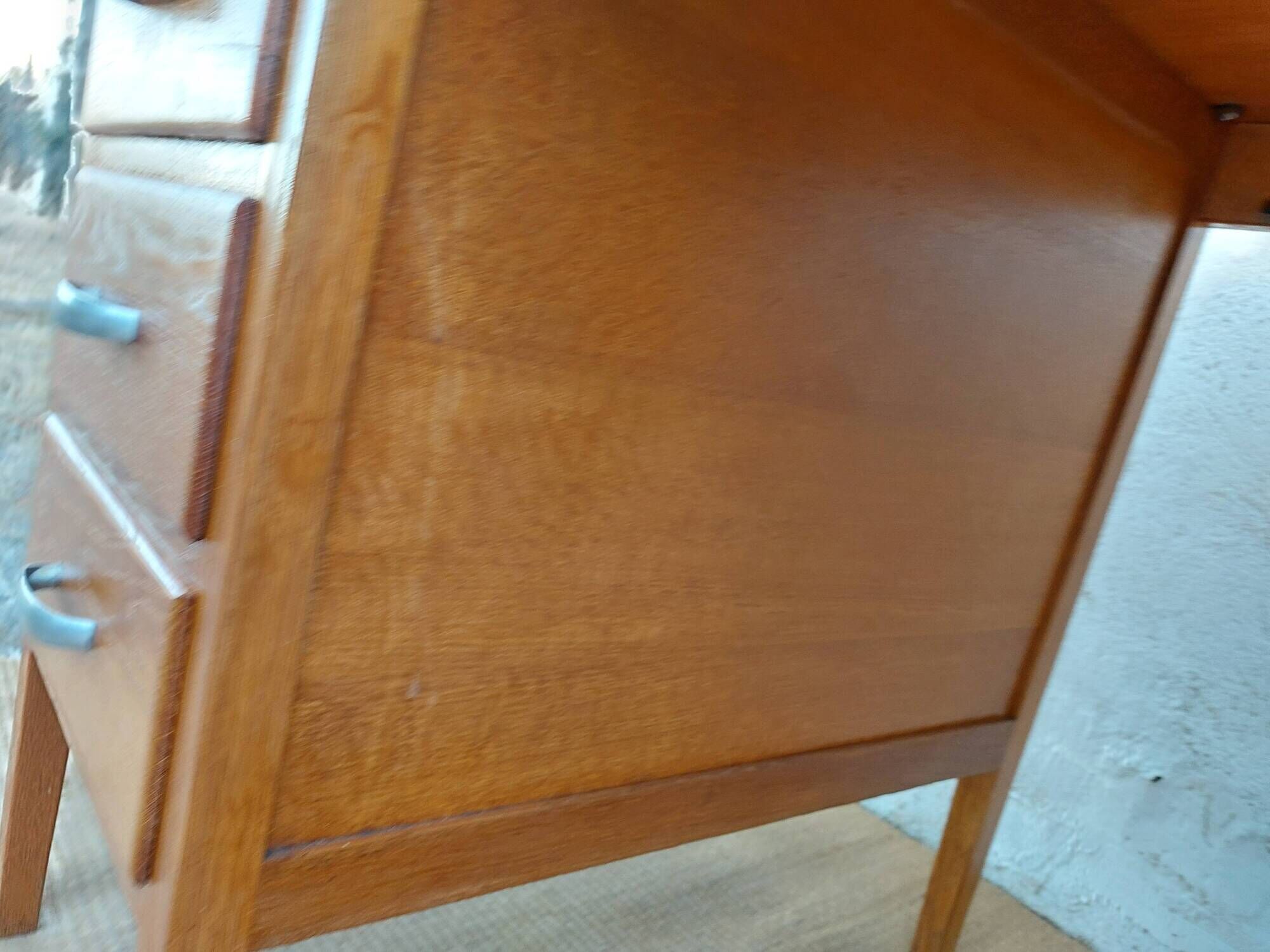 solid wood desk, 1970s