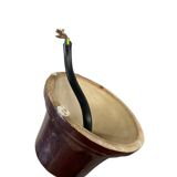 Vintage brown ceramic fat lava suspension