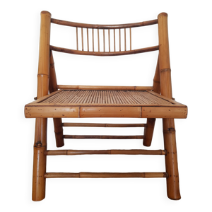 Chaise pliante en bambou - rotin