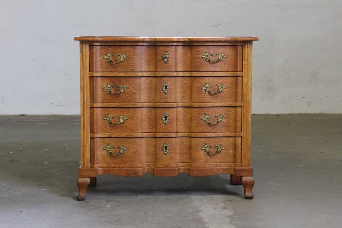 Vintage 1960s Danish Brutalist light oak dresser Kjærnulf & French style
