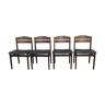 Set de 4 chaises danoises B&S Möbler en palissandre