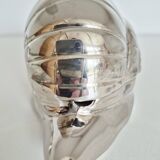 Vintage butter dish, silver-plated snail, salt shaker, 1950s.