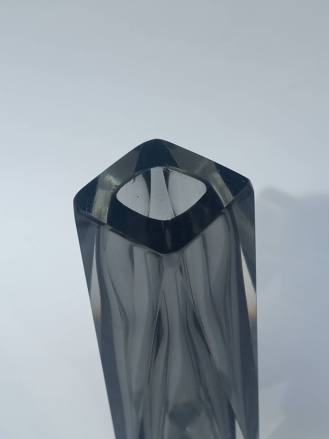 Faceted Murano Sommerso Vase by Flavio Poli