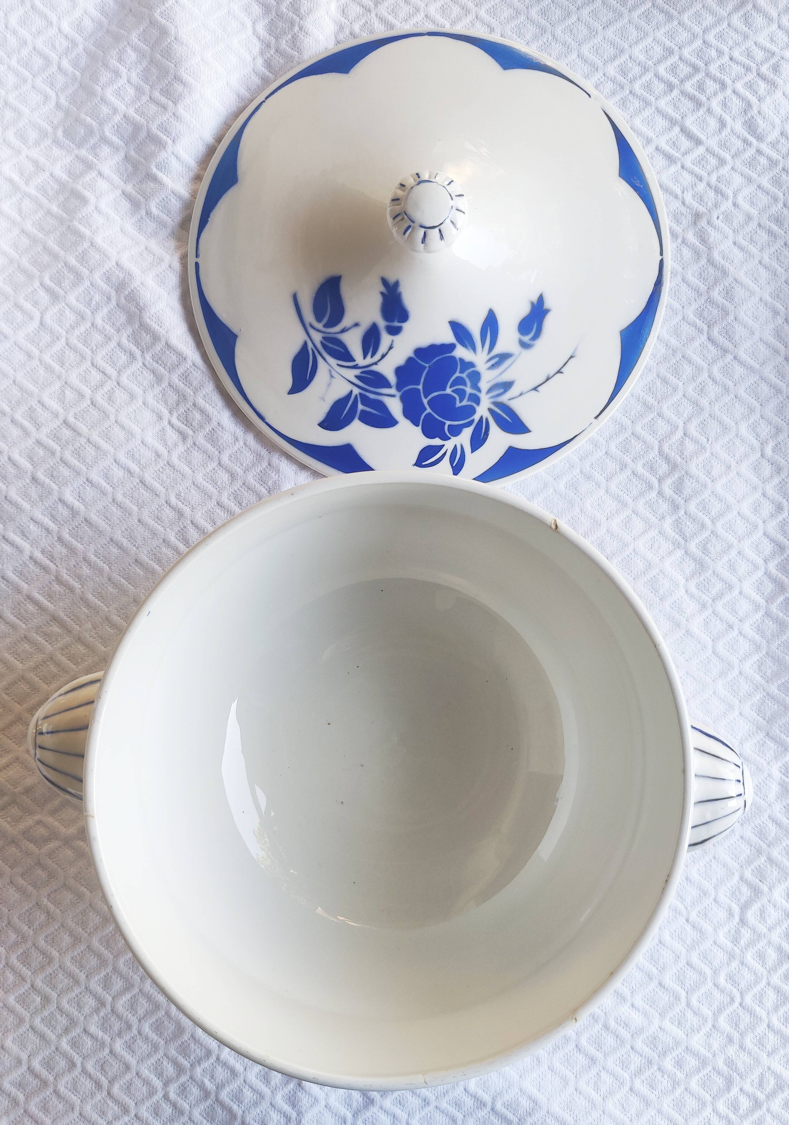 Table service Digoin Sarreguemines - blue and white