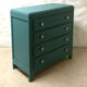 Commode bleue en chêne