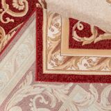 Red and beige oriental pattern rug AMAN in wool