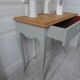 Console, side desk of beautiful craftsmanship re-enchanted in verdigris
