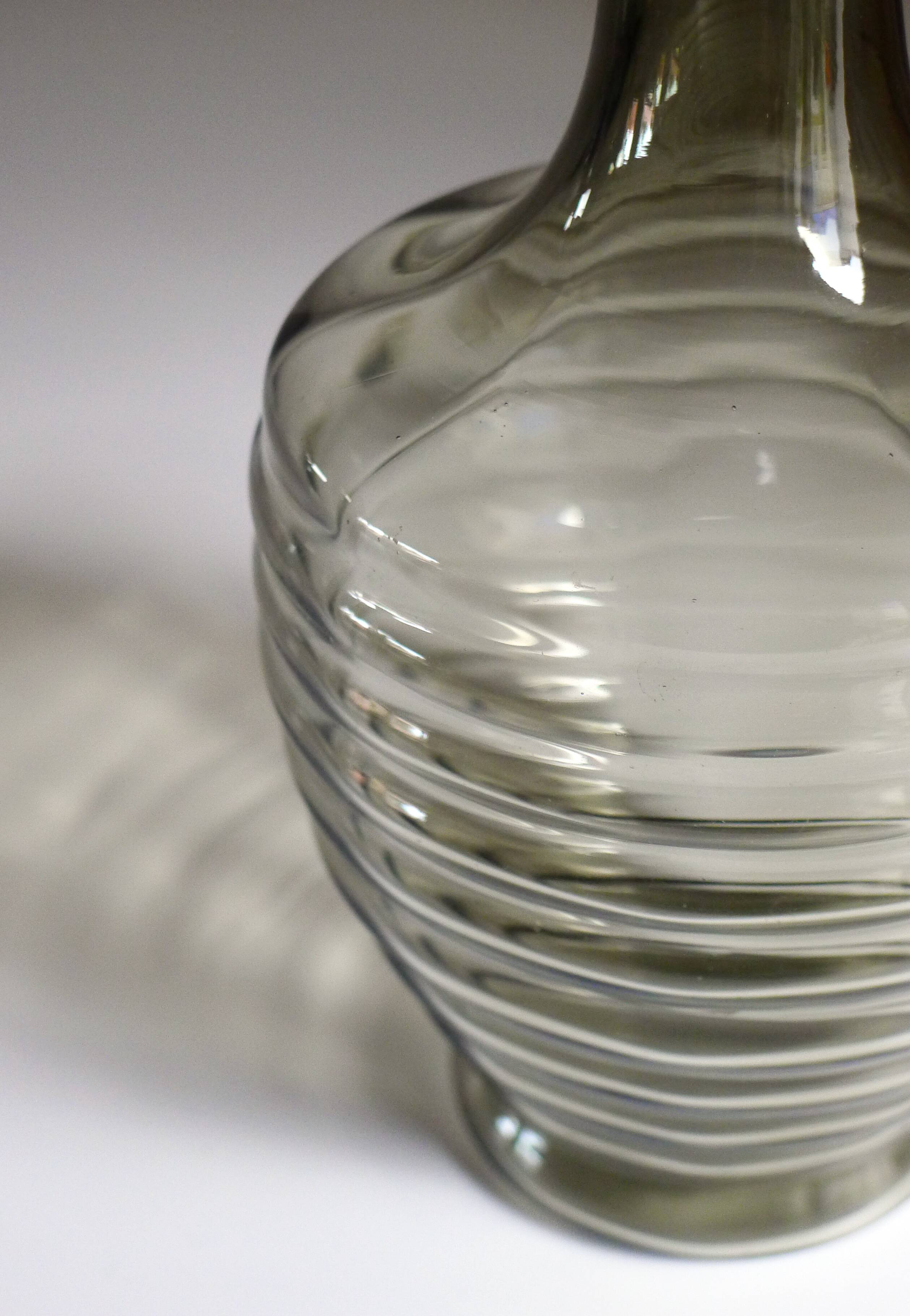 Art Deco Smoked Carafe