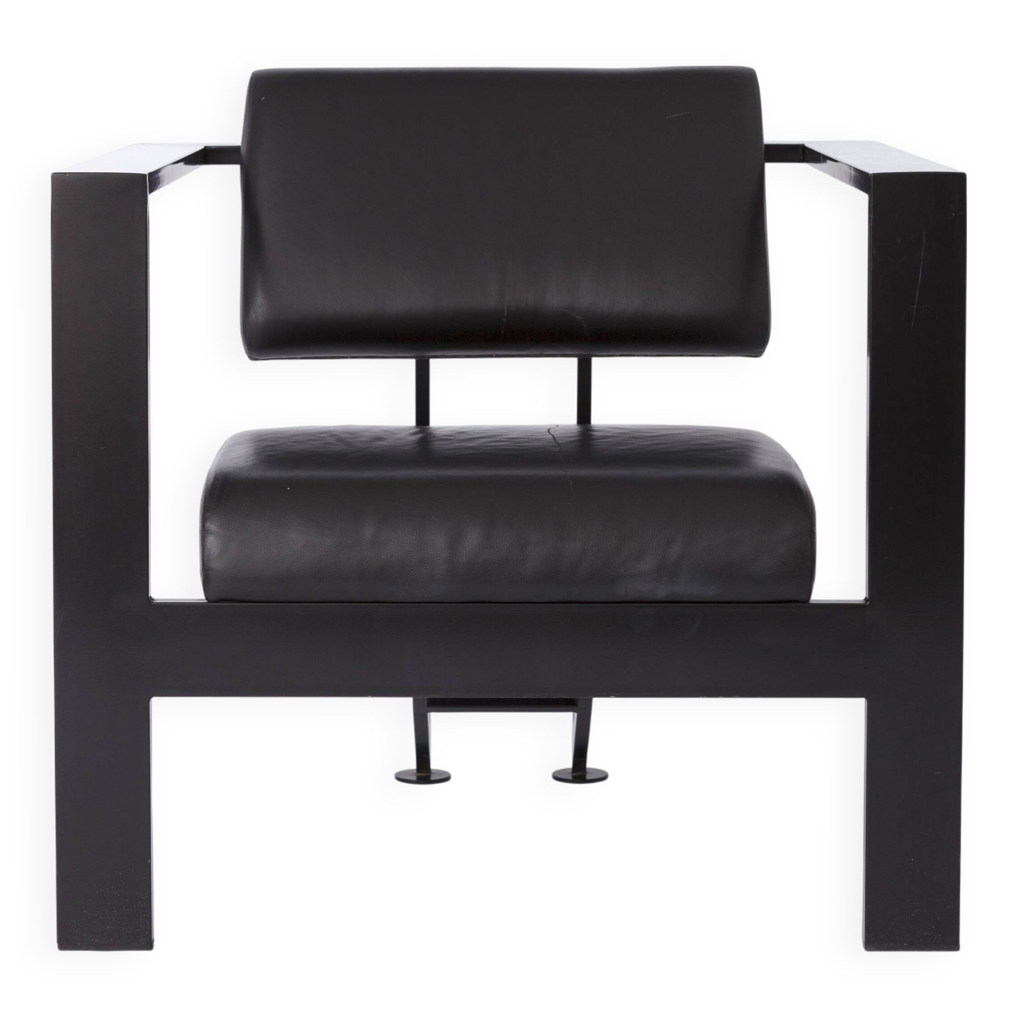 Karl Friedrich Förster Leather Armchair – German Bauhaus Design, 1970s - 2x