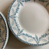 Set of 5 plates of earthenware Creil and Montereau early 20th