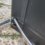 Vintage armchair in black leather