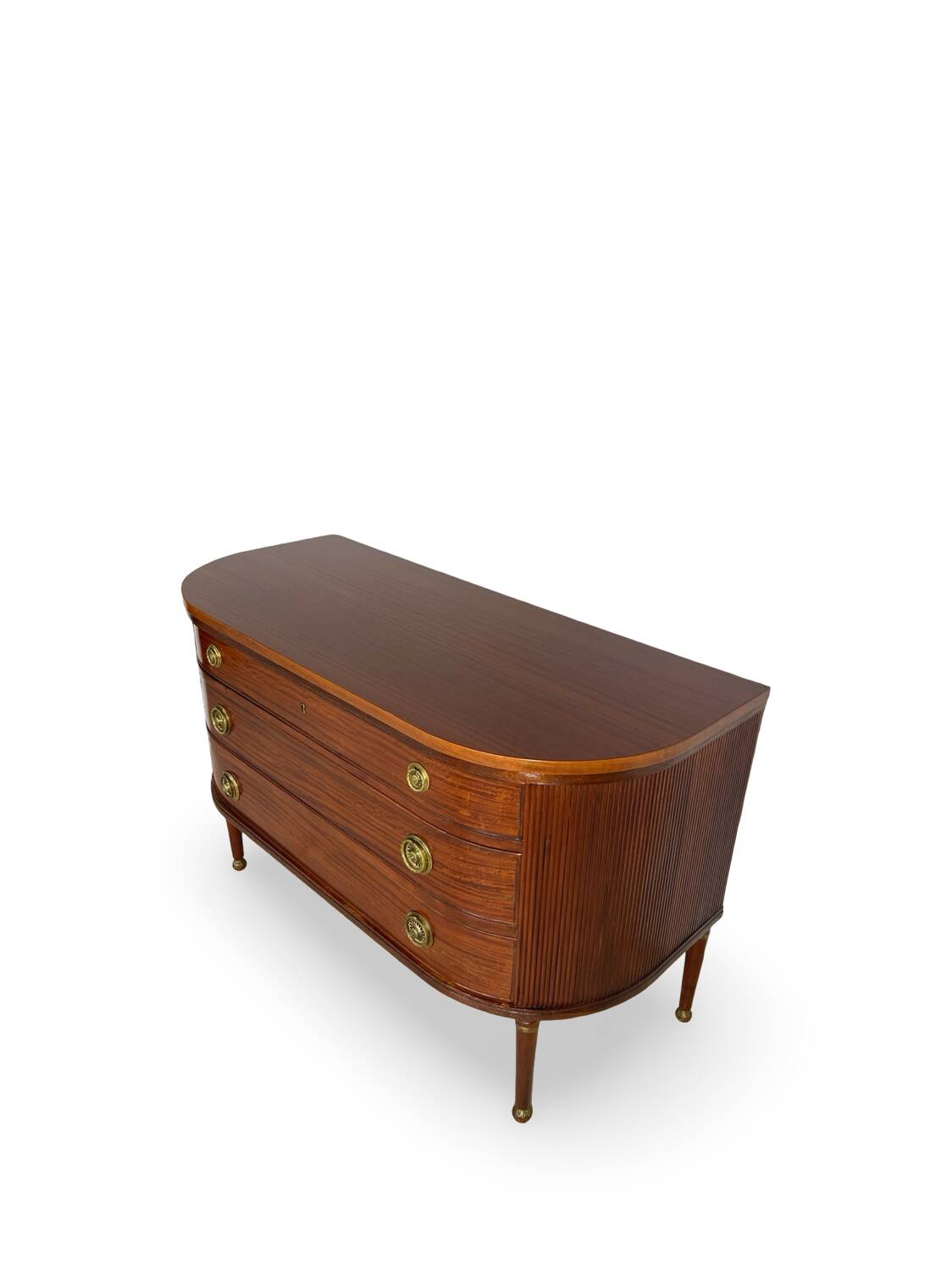 Large half-moon shaped chest of drawers/hall console, 1930s/1940s.