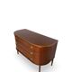Large half-moon shaped chest of drawers/hall console, 1930s/1940s.