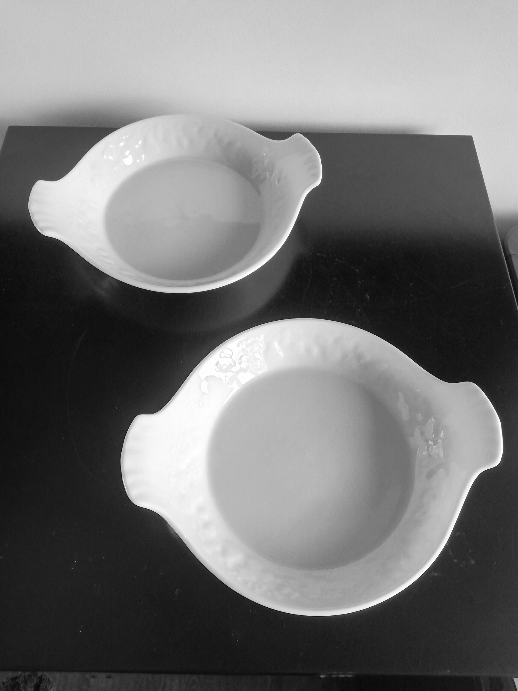 Lot de 2 coupelles blanches Philippe Deshoulieres