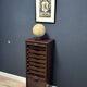 Antique mahogany roll-top filing cabinet with 10 drawers
