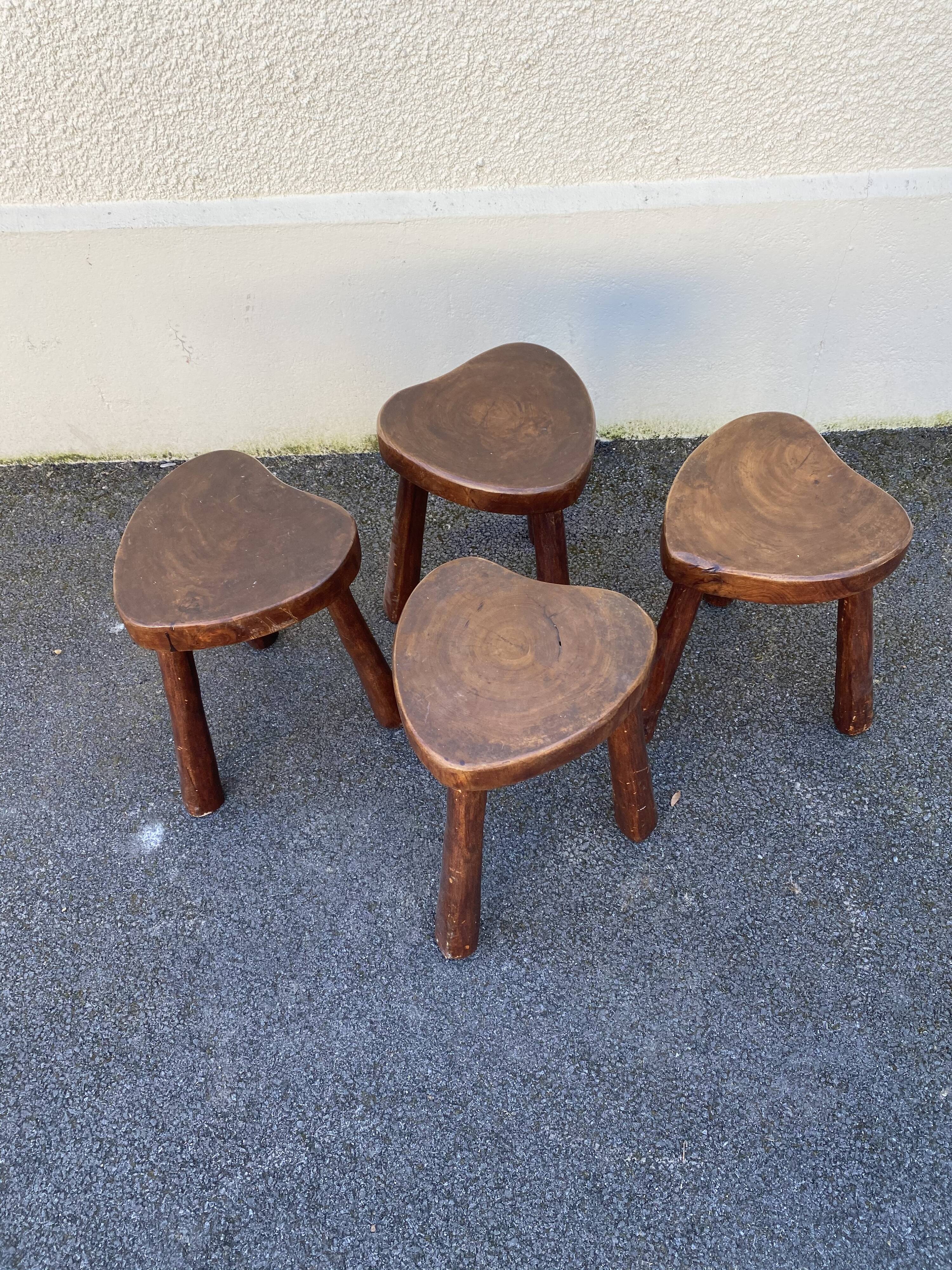Series of 4 modernist stools