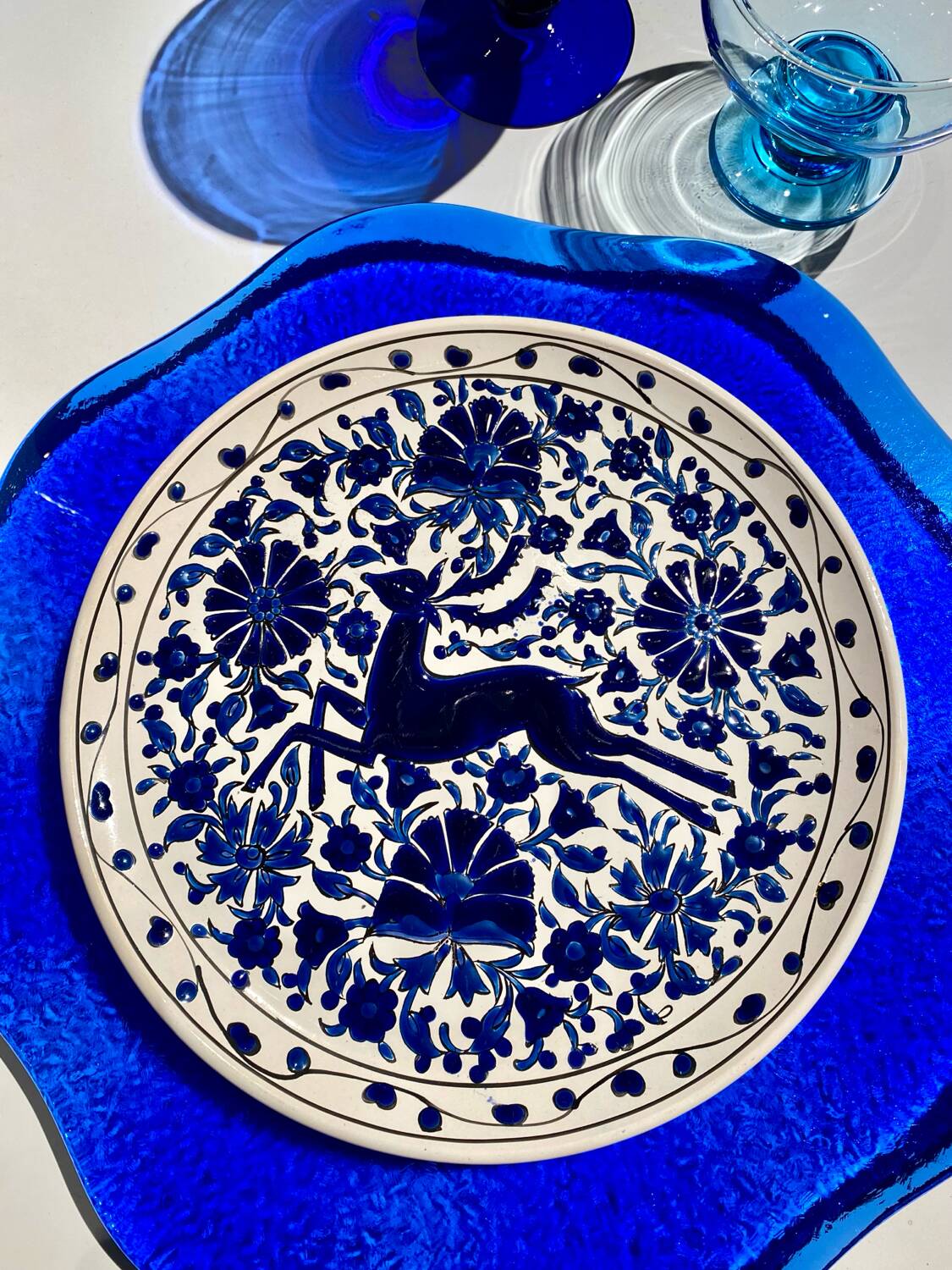 Hand painted Greek Rhodes plate