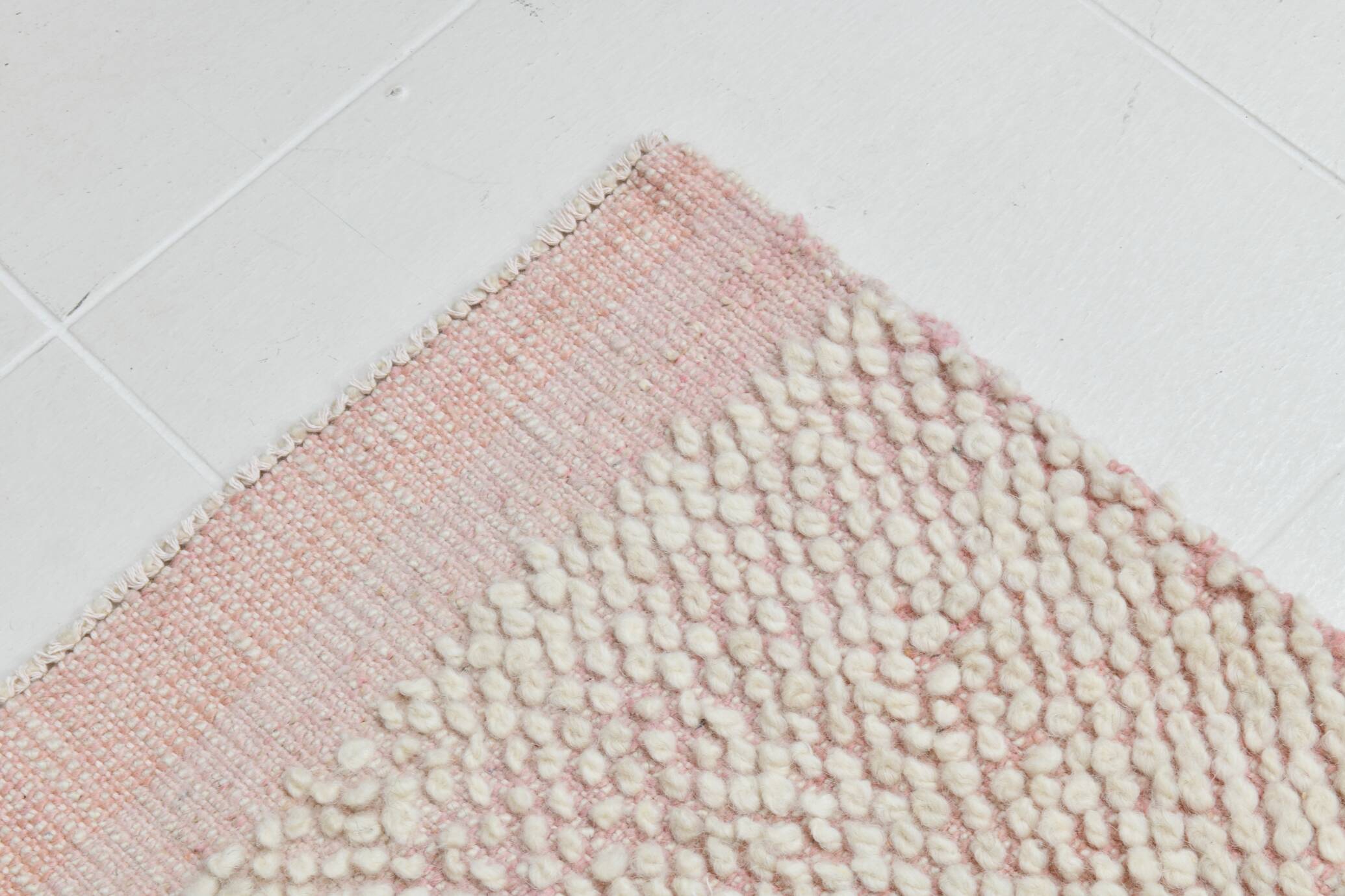9x11 Pale Pink Large Kilim Rug, 265x329Cm