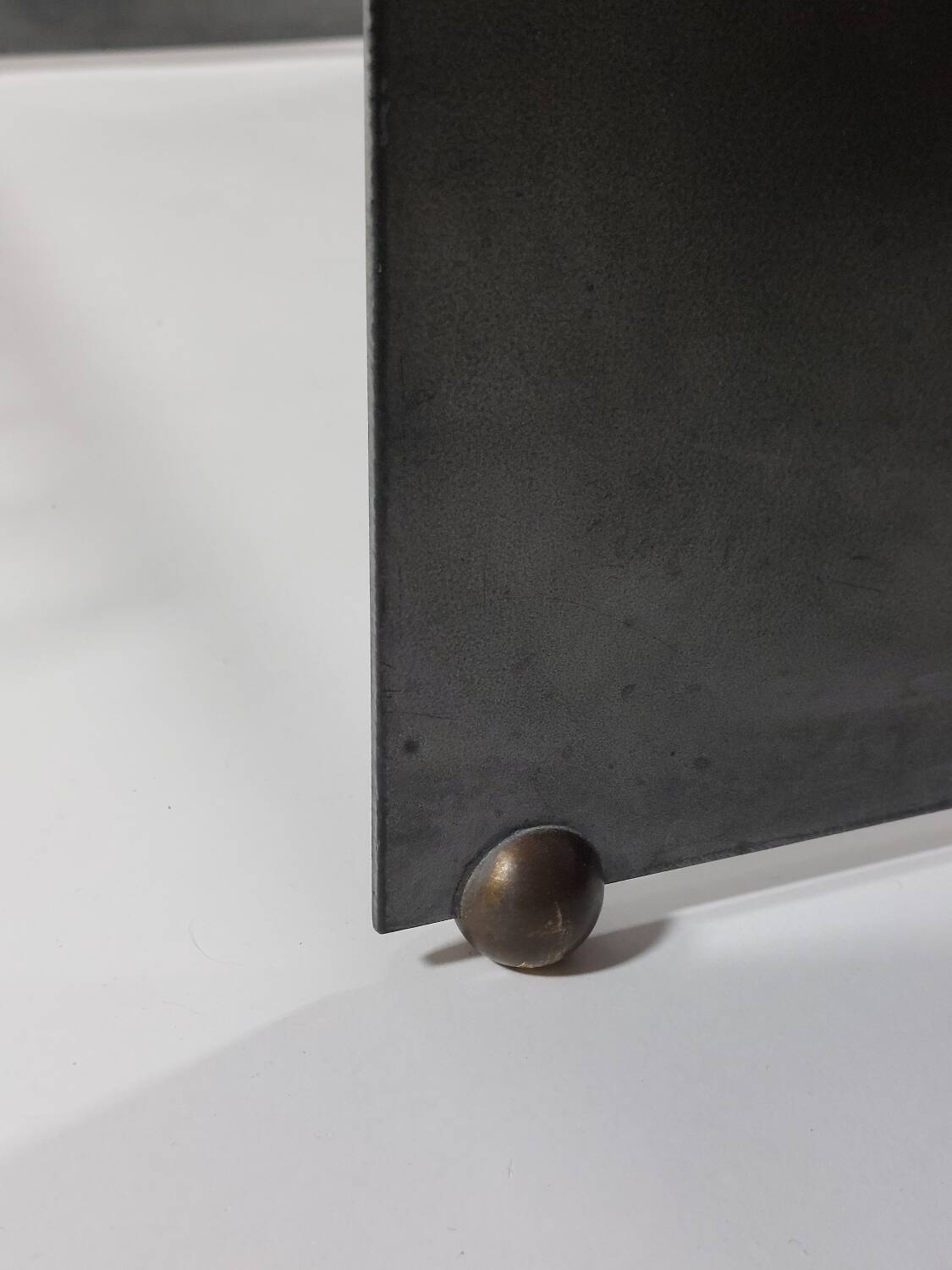 Table console en acier laqué vintage postmoderne par Bucciarelli Milano