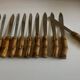 set de 11 couteaux manche bambou 1960 Riviera