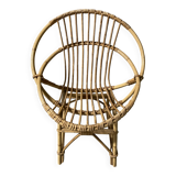 Children's rattan basket chair
