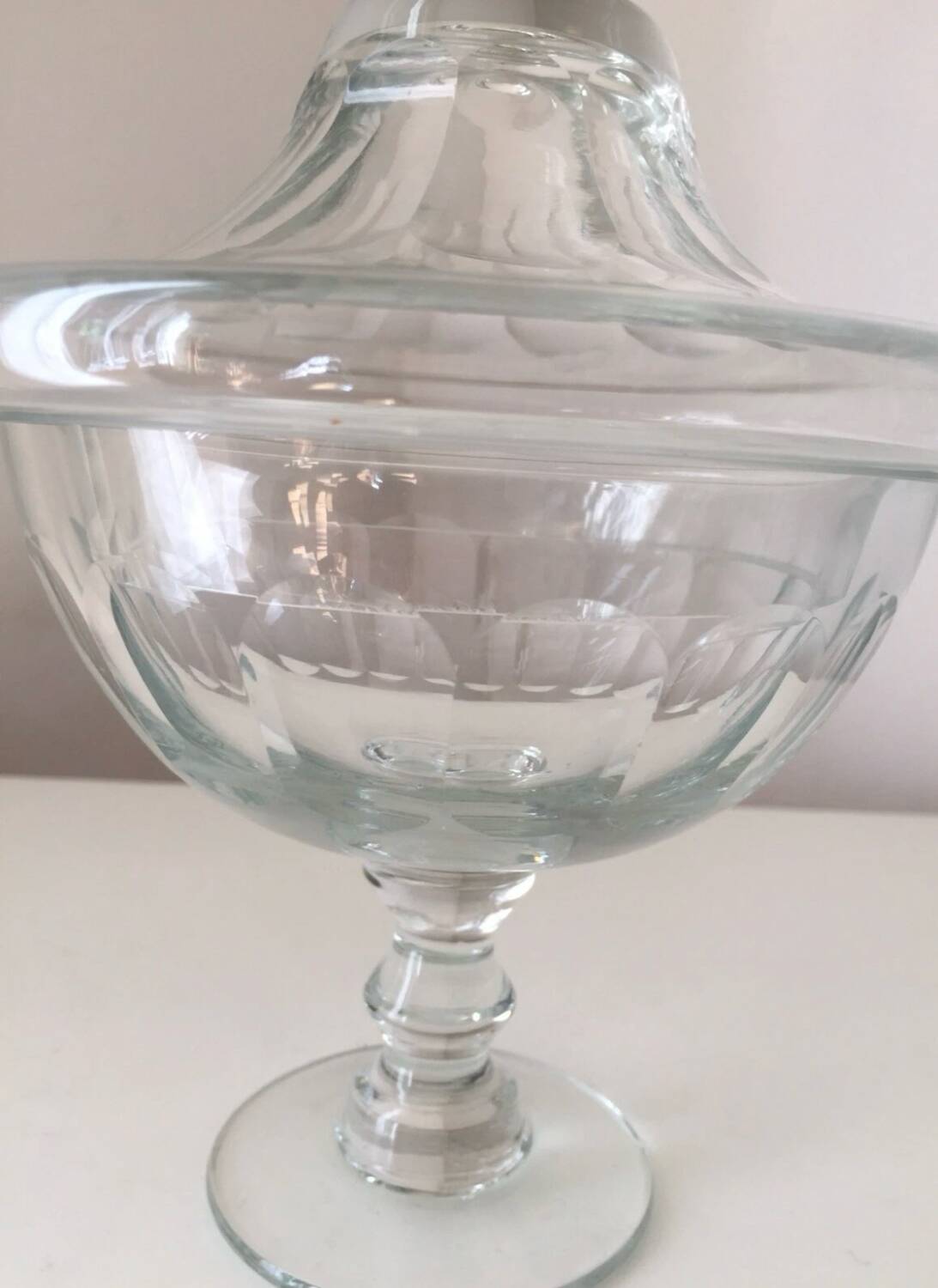 Antique Baccarat-style crystal candy dish