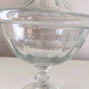 Ancienne bonbonnière, drageoir en cristal de style Baccarat