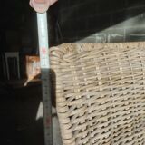 White wicker armchair