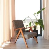 Scandinave armchair black granola zig zag modern design