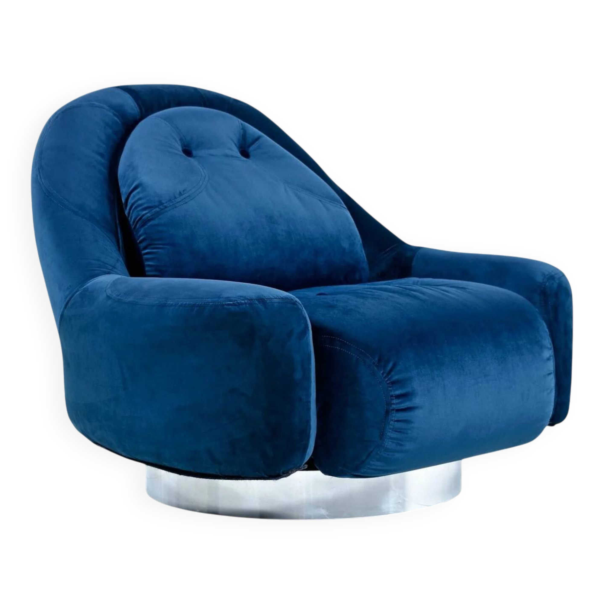 Guido Faleschini Nineteen-Laties Swivel Lounge Chair by Mariani for Pace