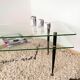 Table basse verre laiton vintage 60