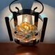 Vintage wall lamp in wrought iron and De Murano glass from the 50s and 60s