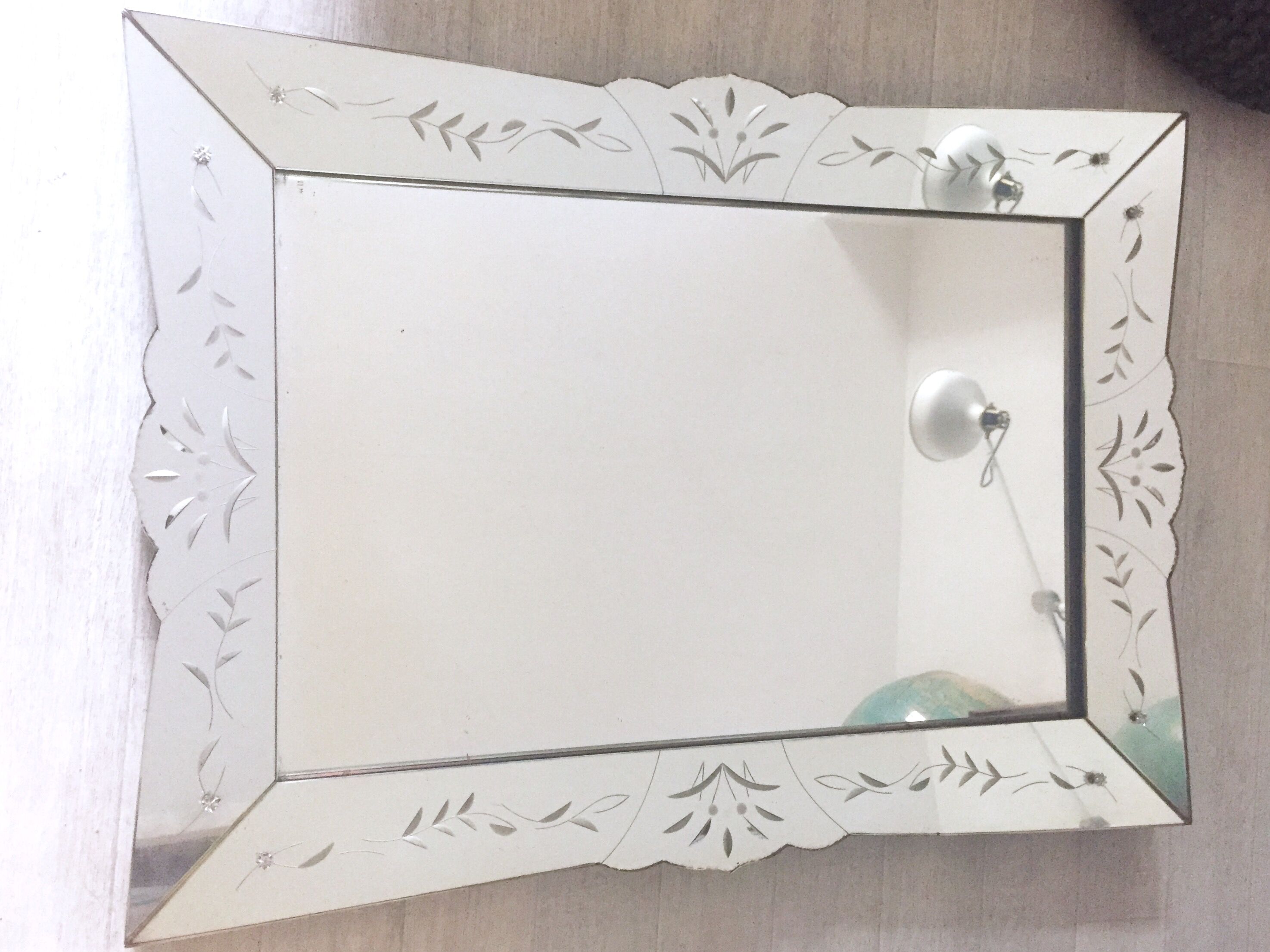 Former mirror beveled Venetian