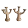 Pair of candlesticks with an organic design circa 1970