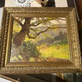 Painting on panel signed Raoul Dosque