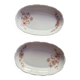 Set of 2 vintage oval serving dishes – Floral decoration – Mitterteich
