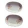 Set of 2 vintage oval serving dishes – Floral decoration – Mitterteich