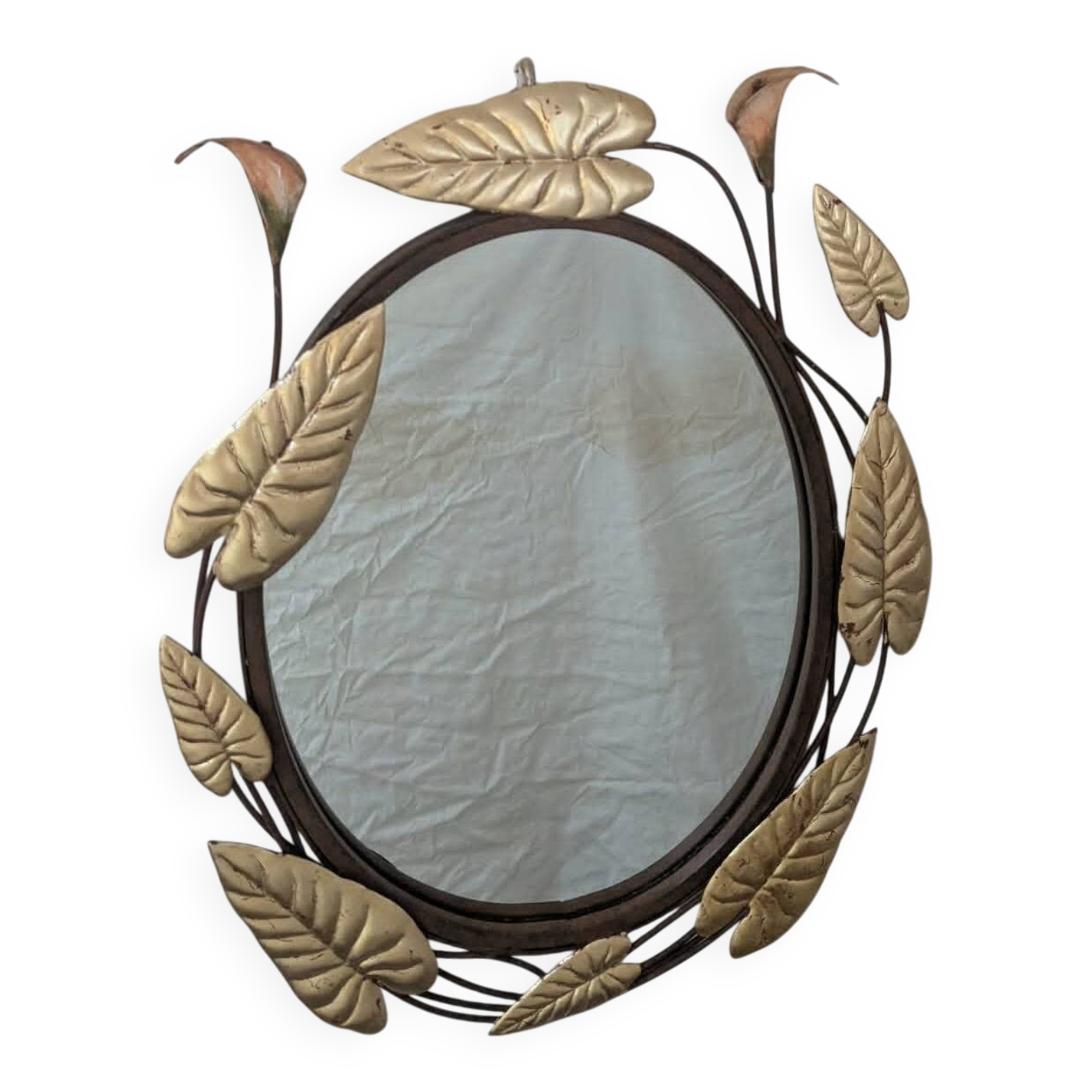 Oval mirror Hollywood Regency 60s/70s