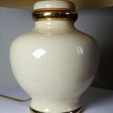 Cracked earthenware lamp Le Dauphin "Dynasty" Panama vintage 80s-90s